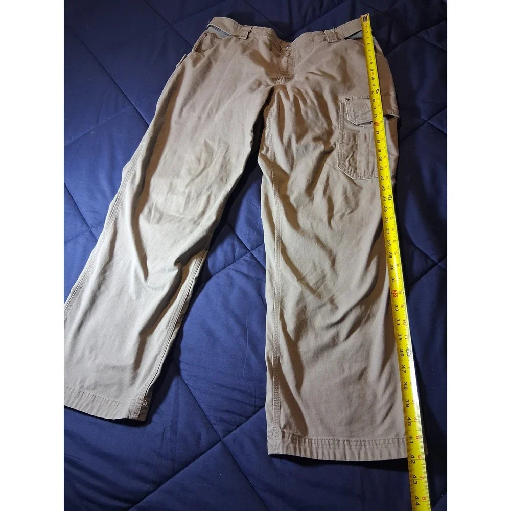 Duluth Trading Co Coolmax Flex Firehose Relaxed Fit Cargo Pants Tan 42x32 Mens